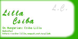 lilla csiba business card
